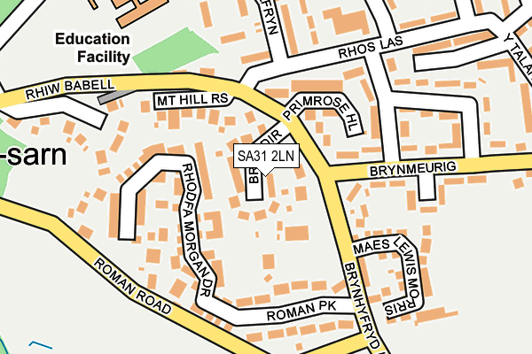 SA31 2LN map - OS OpenMap – Local (Ordnance Survey)