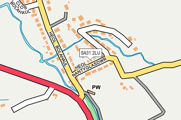 SA31 2LU map - OS OpenMap – Local (Ordnance Survey)