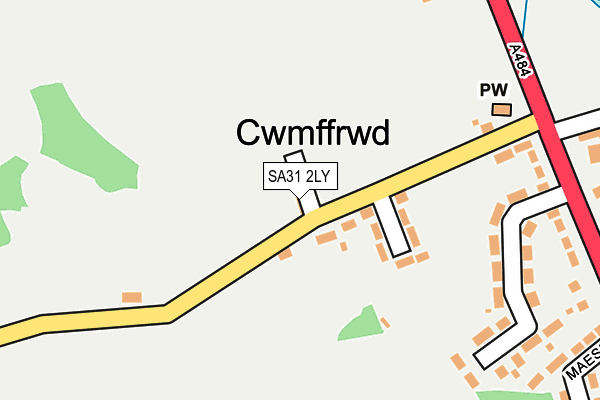 SA31 2LY map - OS OpenMap – Local (Ordnance Survey)