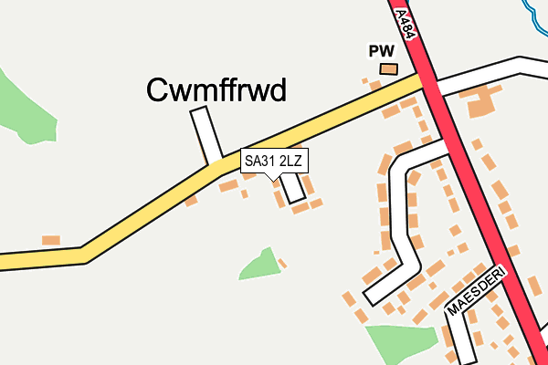 SA31 2LZ map - OS OpenMap – Local (Ordnance Survey)