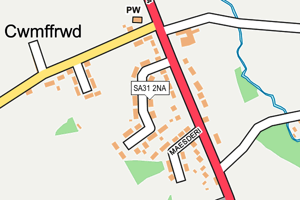 SA31 2NA map - OS OpenMap – Local (Ordnance Survey)
