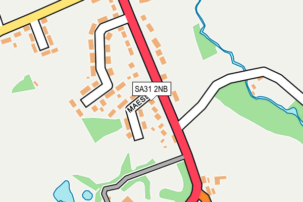 SA31 2NB map - OS OpenMap – Local (Ordnance Survey)