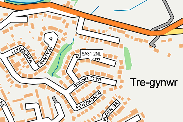 SA31 2NL map - OS OpenMap – Local (Ordnance Survey)