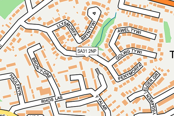 SA31 2NP map - OS OpenMap – Local (Ordnance Survey)