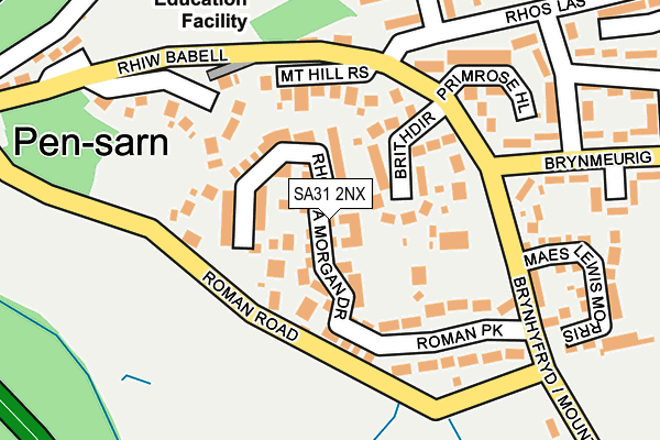 SA31 2NX map - OS OpenMap – Local (Ordnance Survey)