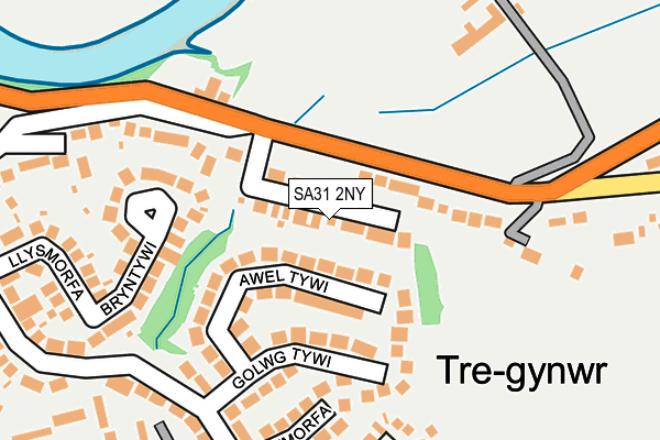 SA31 2NY map - OS OpenMap – Local (Ordnance Survey)