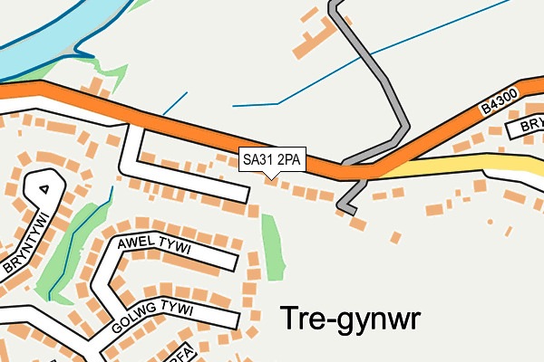 SA31 2PA map - OS OpenMap – Local (Ordnance Survey)