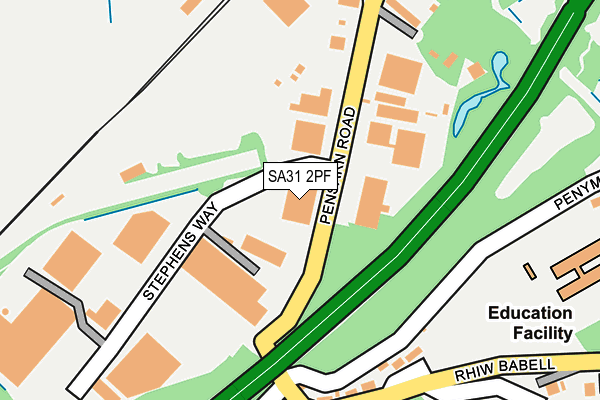 SA31 2PF map - OS OpenMap – Local (Ordnance Survey)