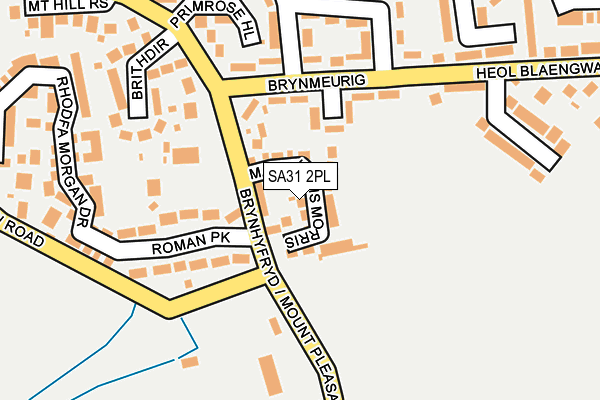 SA31 2PL map - OS OpenMap – Local (Ordnance Survey)