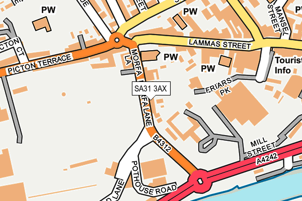 SA31 3AX map - OS OpenMap – Local (Ordnance Survey)