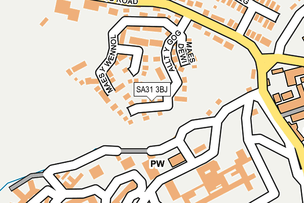 SA31 3BJ map - OS OpenMap – Local (Ordnance Survey)