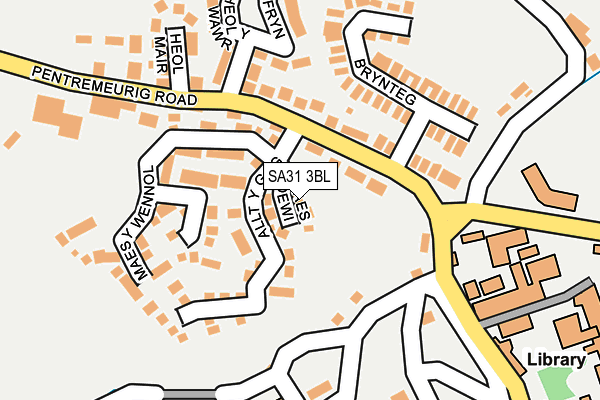 SA31 3BL map - OS OpenMap – Local (Ordnance Survey)