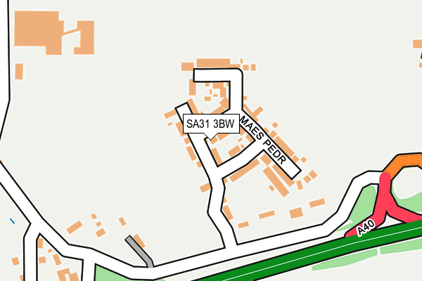 SA31 3BW map - OS OpenMap – Local (Ordnance Survey)