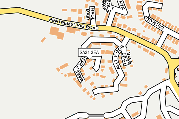 SA31 3EA map - OS OpenMap – Local (Ordnance Survey)