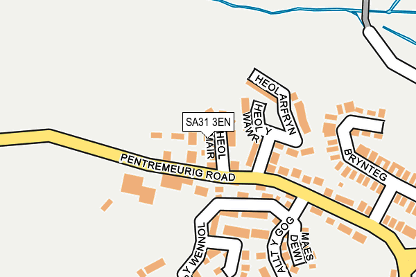 SA31 3EN map - OS OpenMap – Local (Ordnance Survey)