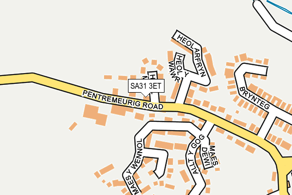 SA31 3ET map - OS OpenMap – Local (Ordnance Survey)