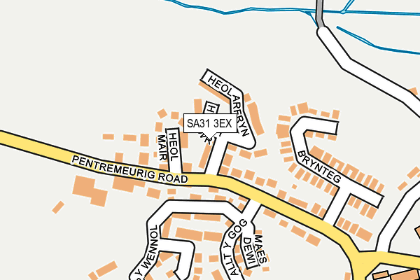 SA31 3EX map - OS OpenMap – Local (Ordnance Survey)