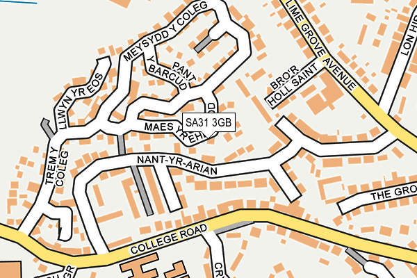 SA31 3GB map - OS OpenMap – Local (Ordnance Survey)