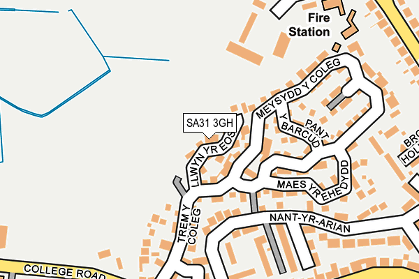 SA31 3GH map - OS OpenMap – Local (Ordnance Survey)