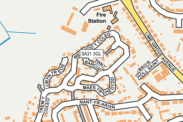 SA31 3GL map - OS OpenMap – Local (Ordnance Survey)