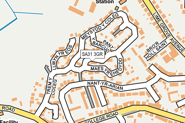 SA31 3GR map - OS OpenMap – Local (Ordnance Survey)