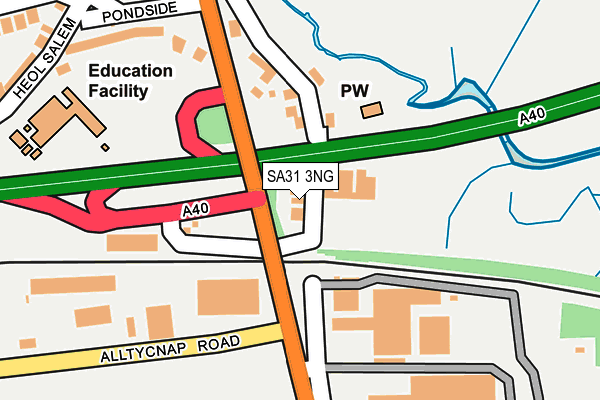 SA31 3NG map - OS OpenMap – Local (Ordnance Survey)