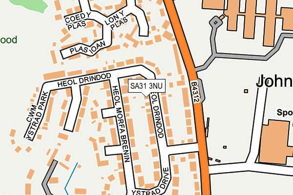 SA31 3NU map - OS OpenMap – Local (Ordnance Survey)