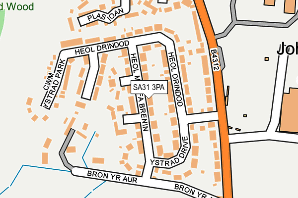 SA31 3PA map - OS OpenMap – Local (Ordnance Survey)