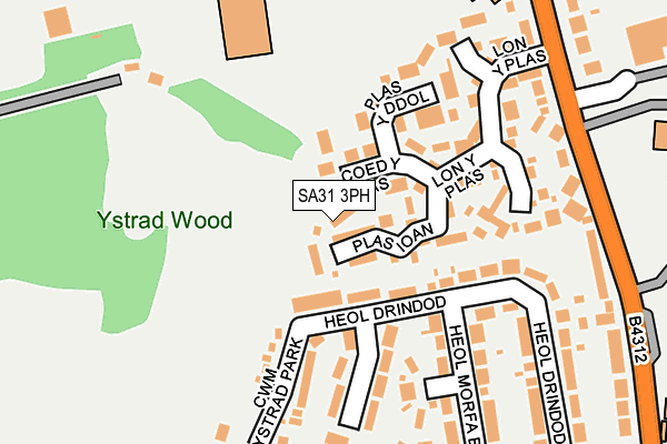 SA31 3PH map - OS OpenMap – Local (Ordnance Survey)