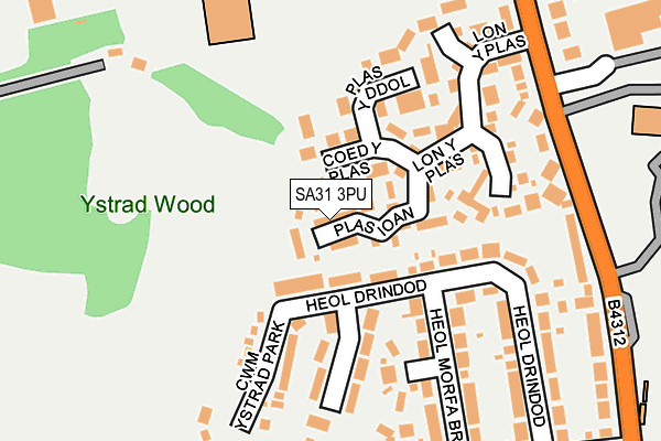 SA31 3PU map - OS OpenMap – Local (Ordnance Survey)