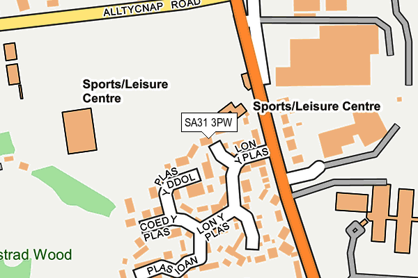 SA31 3PW map - OS OpenMap – Local (Ordnance Survey)