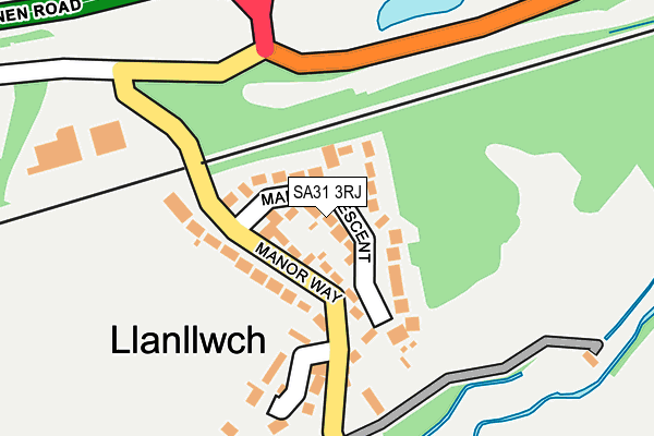 SA31 3RJ map - OS OpenMap – Local (Ordnance Survey)