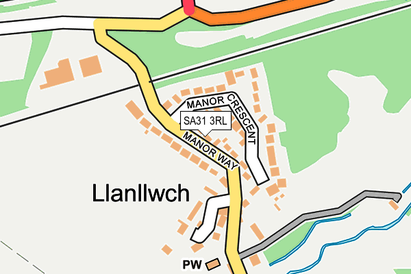 SA31 3RL map - OS OpenMap – Local (Ordnance Survey)