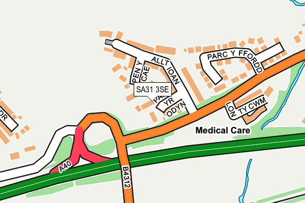 SA31 3SE map - OS OpenMap – Local (Ordnance Survey)