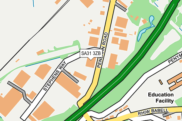 SA31 3ZB map - OS OpenMap – Local (Ordnance Survey)