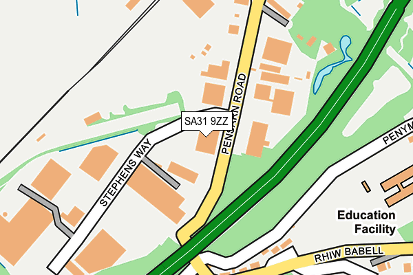 SA31 9ZZ map - OS OpenMap – Local (Ordnance Survey)