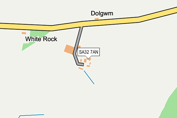 SA32 7AN map - OS OpenMap – Local (Ordnance Survey)