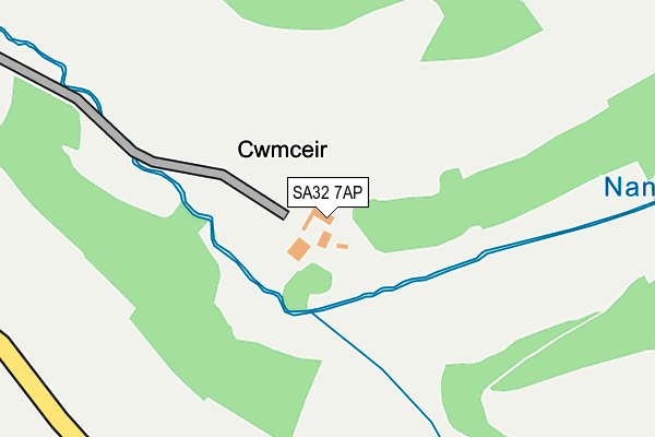 SA32 7AP map - OS OpenMap – Local (Ordnance Survey)