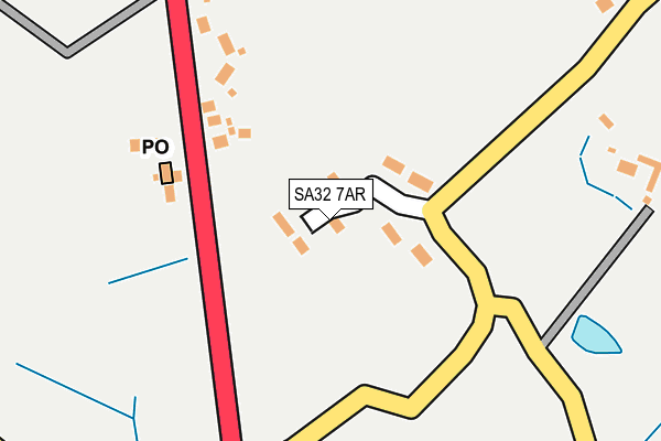SA32 7AR map - OS OpenMap – Local (Ordnance Survey)