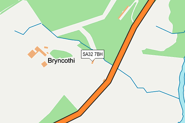 SA32 7BH map - OS OpenMap – Local (Ordnance Survey)