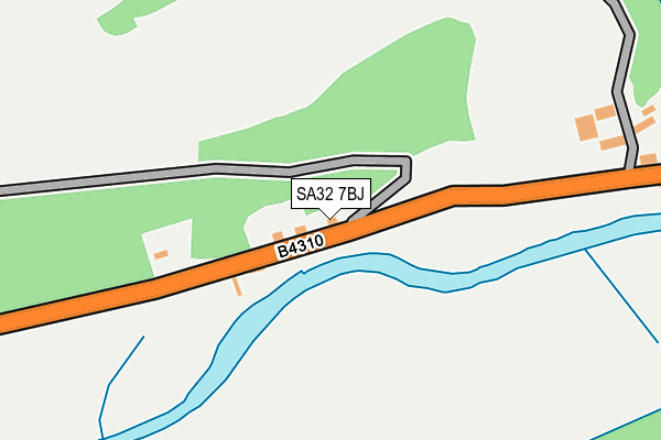 SA32 7BJ map - OS OpenMap – Local (Ordnance Survey)