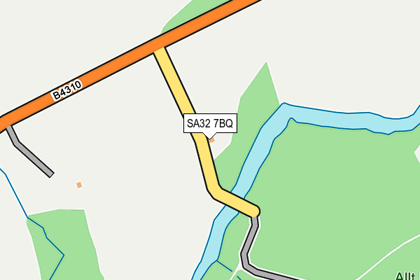 SA32 7BQ map - OS OpenMap – Local (Ordnance Survey)