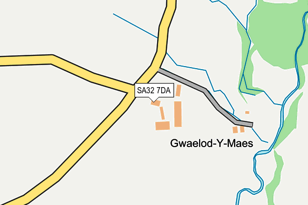 SA32 7DA map - OS OpenMap – Local (Ordnance Survey)