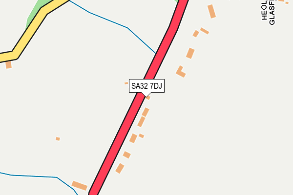 SA32 7DJ map - OS OpenMap – Local (Ordnance Survey)