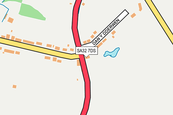SA32 7DS map - OS OpenMap – Local (Ordnance Survey)