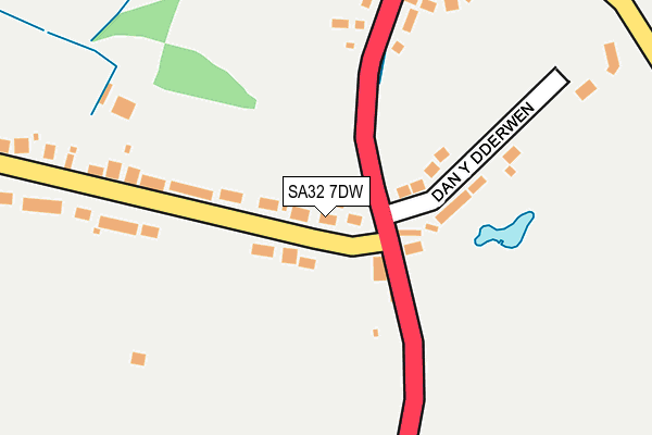 SA32 7DW map - OS OpenMap – Local (Ordnance Survey)