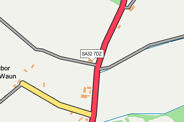 SA32 7DZ map - OS OpenMap – Local (Ordnance Survey)