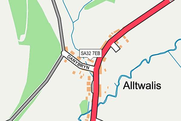 SA32 7EB map - OS OpenMap – Local (Ordnance Survey)