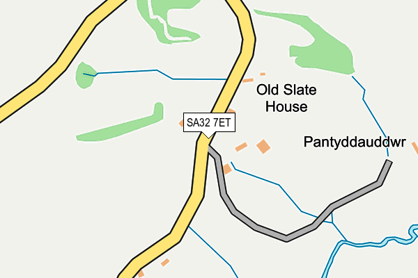 SA32 7ET map - OS OpenMap – Local (Ordnance Survey)