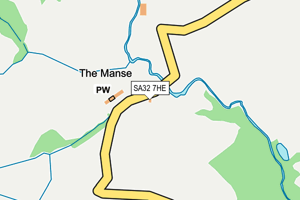 SA32 7HE map - OS OpenMap – Local (Ordnance Survey)